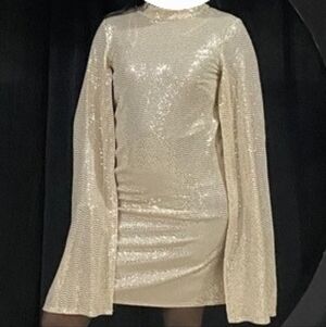 Elegant Gold Sequin Dress